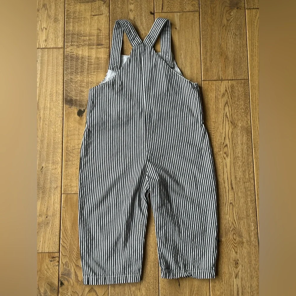 Lil Cactus Black Stripe Boo Halloween Overalls size 2T - Picture 6 of 8